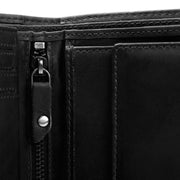 Ruby Full-Grain Ledergeldbörse für Damen - Structured Side Profile Showing Gusset Depth &amp; Expansion Capacity