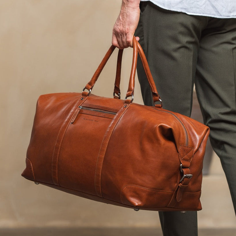 Cavoli Full-Grain Leather Weekender Bag für Damen