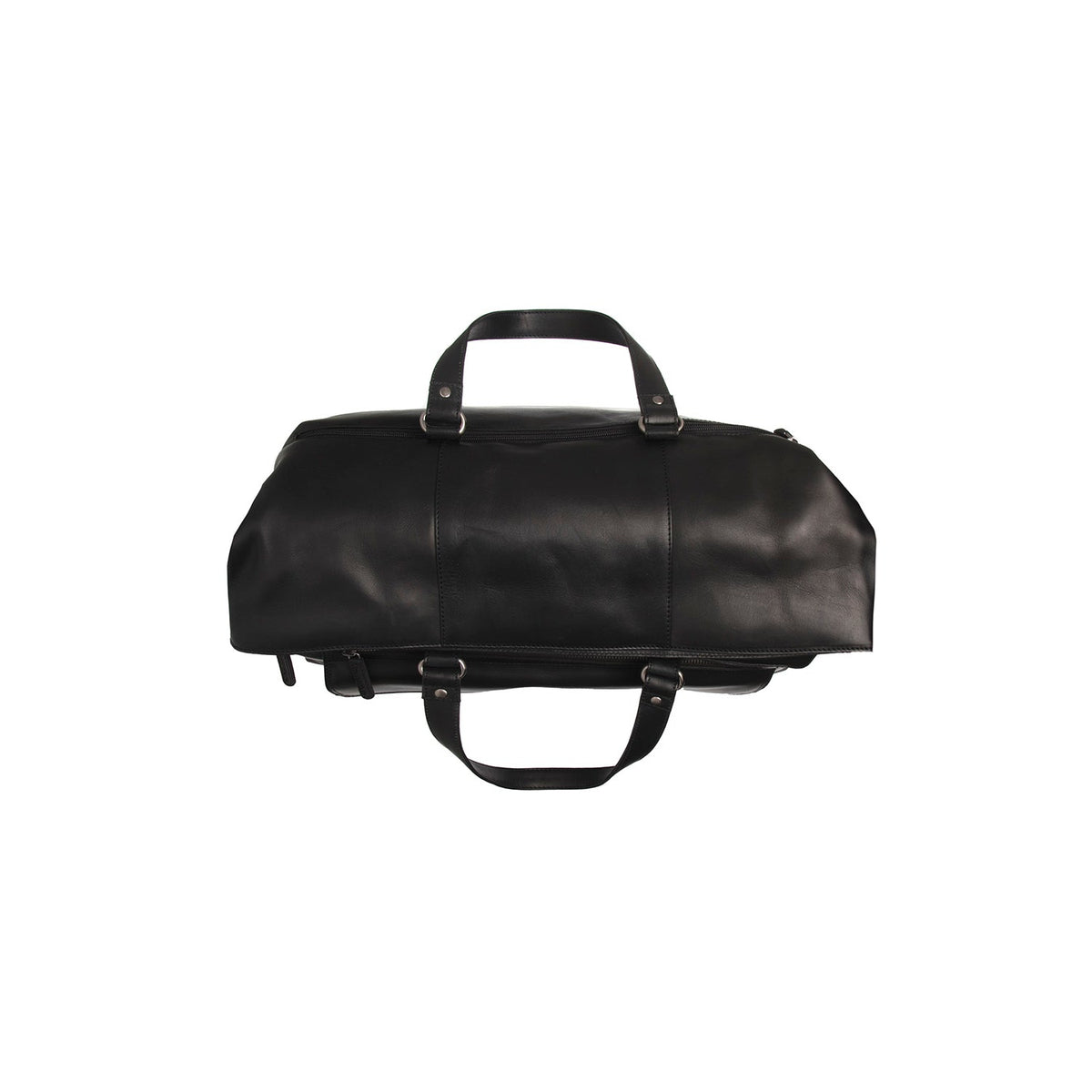 Lazio Full-Grain Leather Weekender Bag für Damen - Structured Side Profile Showing Gusset Depth &amp; Expansion Capacity