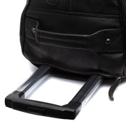 Solid Antique Brass Hardware &amp; Heavy-Duty Dual Zipper Detail on Leather Weekender Trolley Jayven für Damen