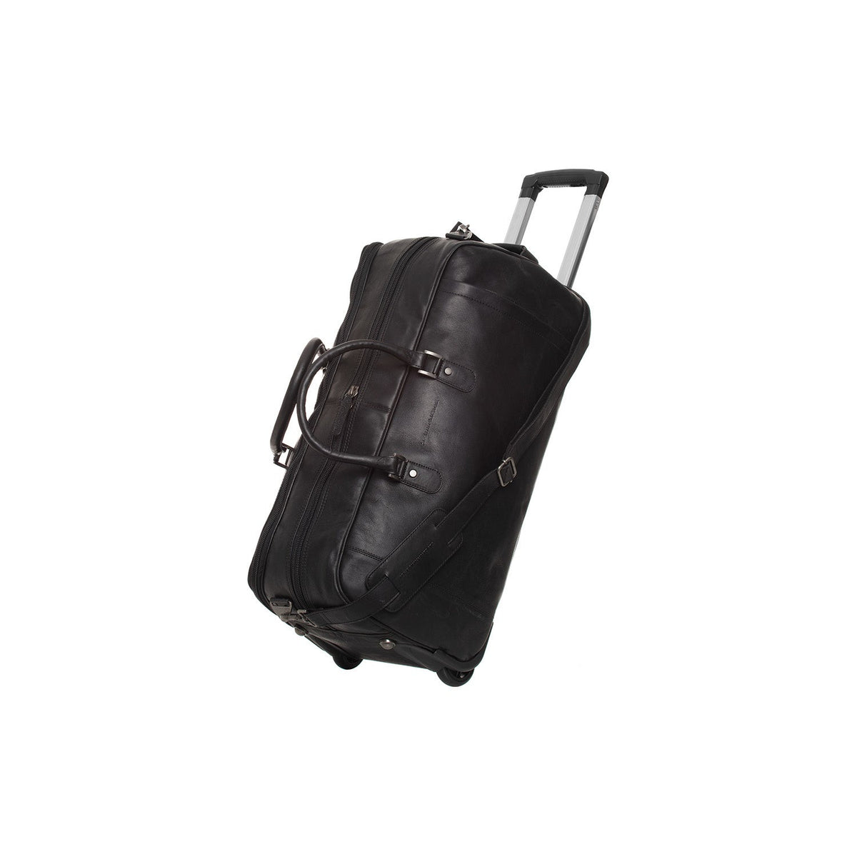 Leather Weekender Trolley Jayven für Damen in Classic 100% Full-Grain Leather - Full Exterior Front Profile View | Online Kaufen