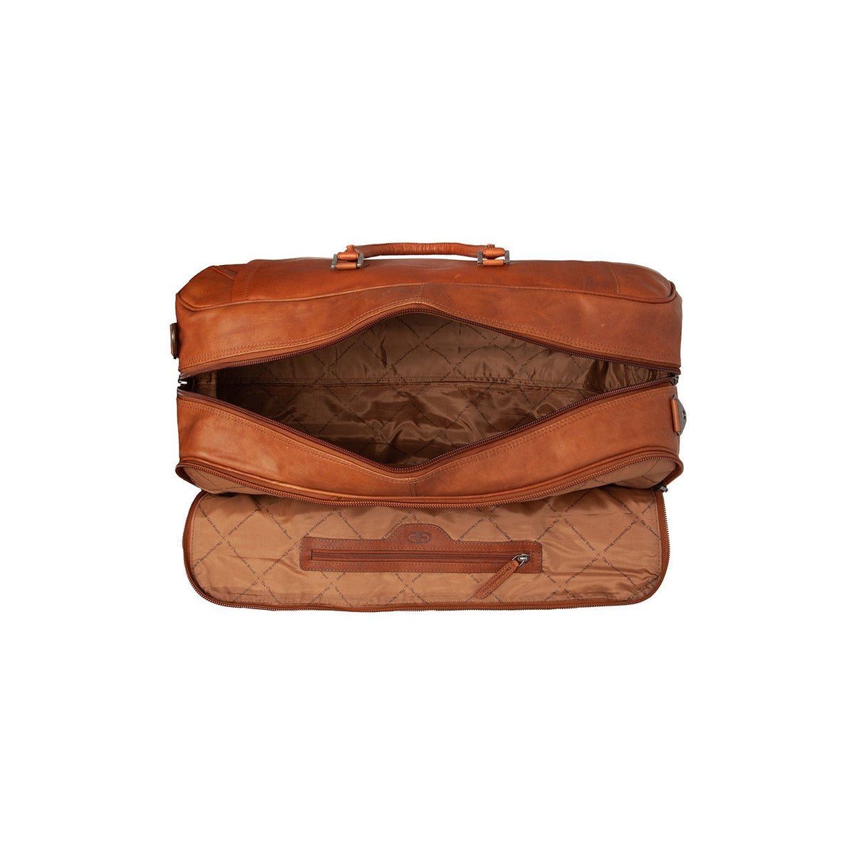 Cognac Leather Weekender Trolley Jayven für Damen, detail view 4