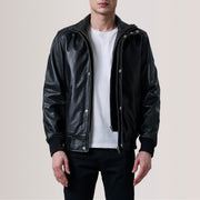 
Lester Braun Suede Leder-Bomberjacke für Herren For Men in Brown Goatskin Suede - Vorderansicht & maßgeschneiderte Silhouette | Online Kaufen