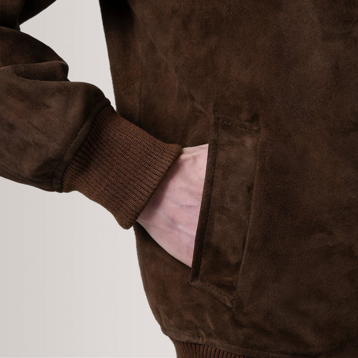
Lester Braun Suede Leder-Bomberjacke für Herren – alternate product view 6