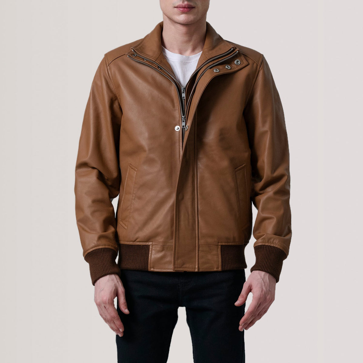 
Lester Braun Suede Leder-Bomberjacke für Herren – alternate product view 4