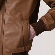 
Lester Braun Suede Leder-Bomberjacke für Herren – alternate product view 6