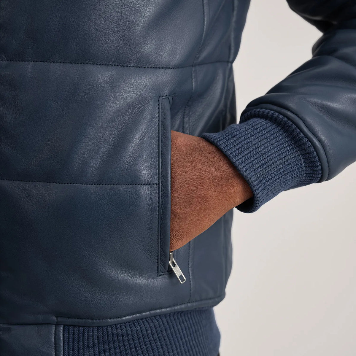 Lucas Leder-Bomberjacke für Herren – Zusätzliche Produktansicht 6