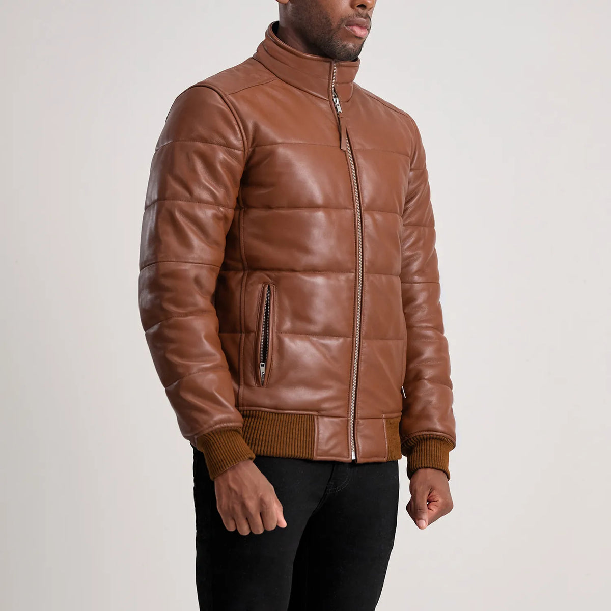 Lucas Leder-Bomberjacke für Herren – Zusätzliche Produktansicht 2