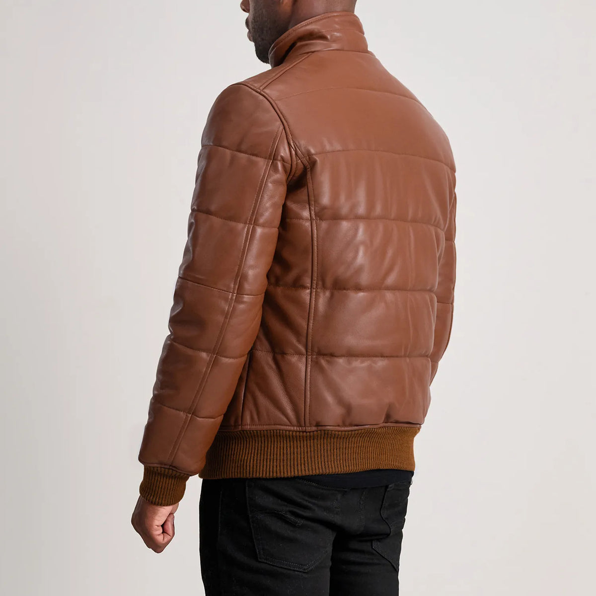 Lucas Leder-Bomberjacke für Herren – Zusätzliche Produktansicht 5