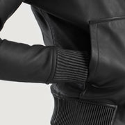 Luna Hooded Leder-Bomberjacke für Damen – Zusätzliche Produktansicht 6