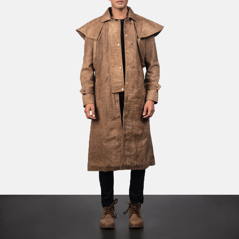 Maverick Braun Leather Duster für Herren