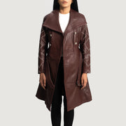 Authentic Sheepskin Leather with Aniline Finish Grain Texture &amp; Heavy-Duty Seam Stitching Detail