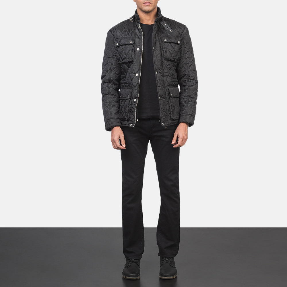 Adalyn Gesteppt Vintage-Braun Leder-Bikerjacke für Damen - Seitenansicht mit ergonomischem Ärmelschnitt & sportlicher Passform