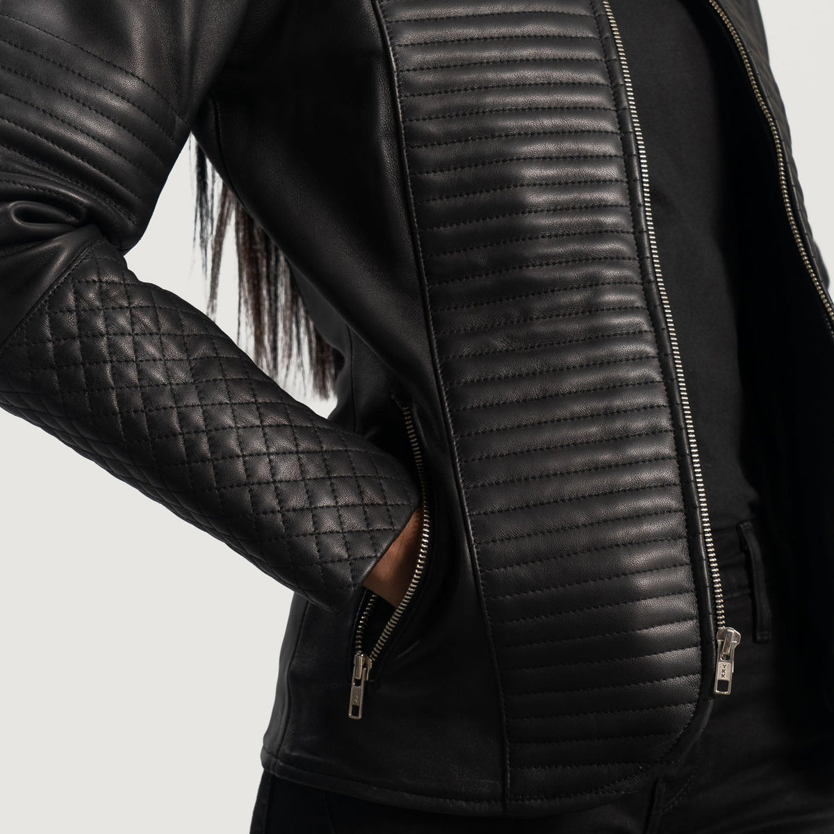 Nexi Gesteppt Lederjacke für Damen – Zusätzliche Produktansicht 6