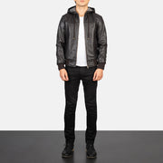 Nintenzo Leder-Bomberjacke für Herren – Zusätzliche Produktansicht 3