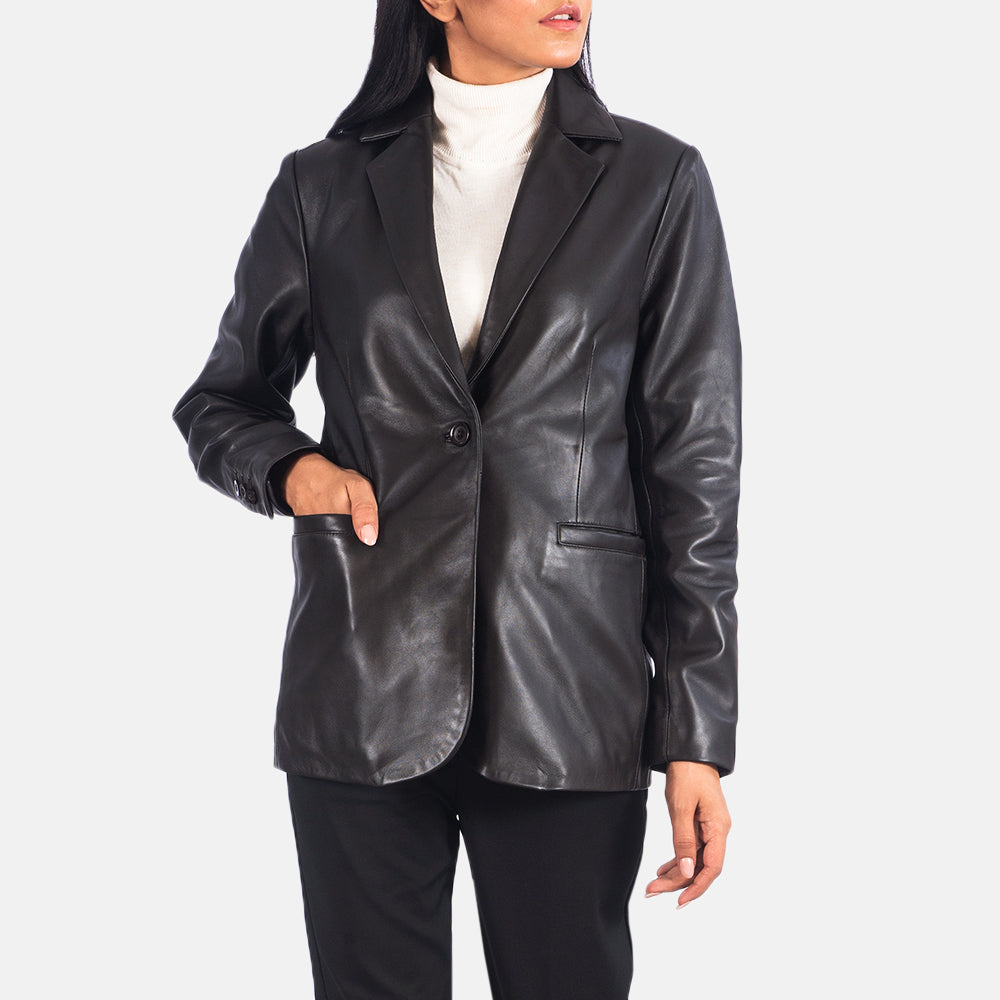 Norma Lederblazer für Damen – Zusätzliche Produktansicht 1