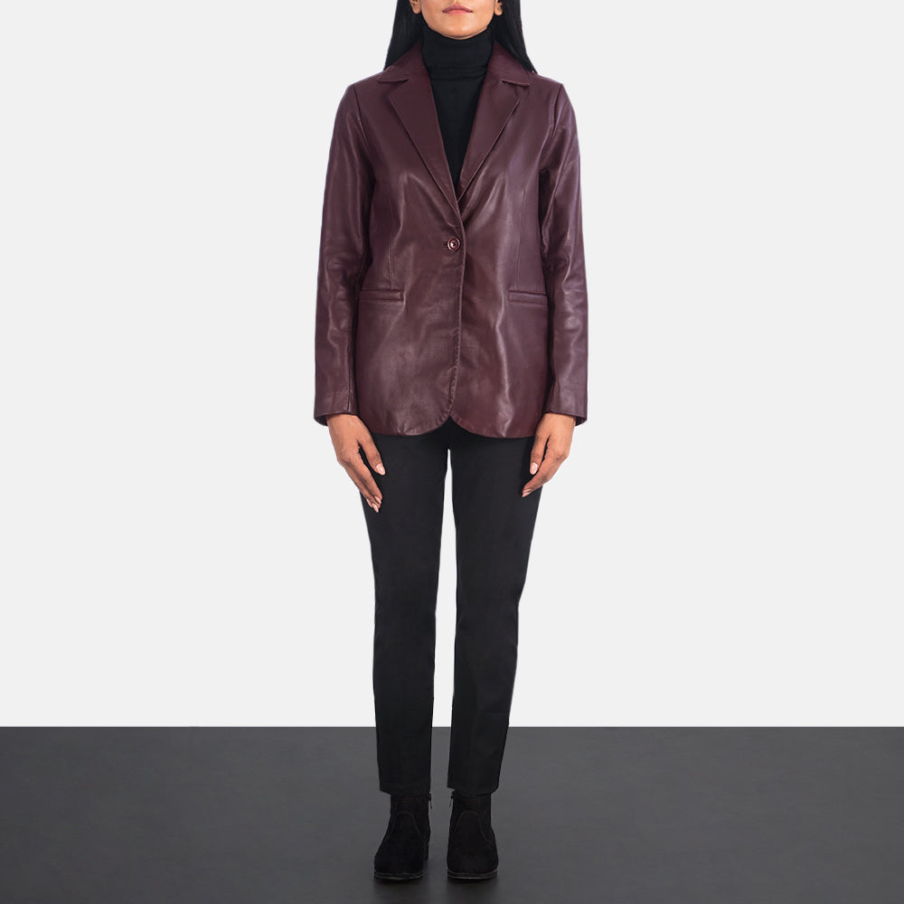 Norma Lederblazer für Damen – Zusätzliche Produktansicht 3