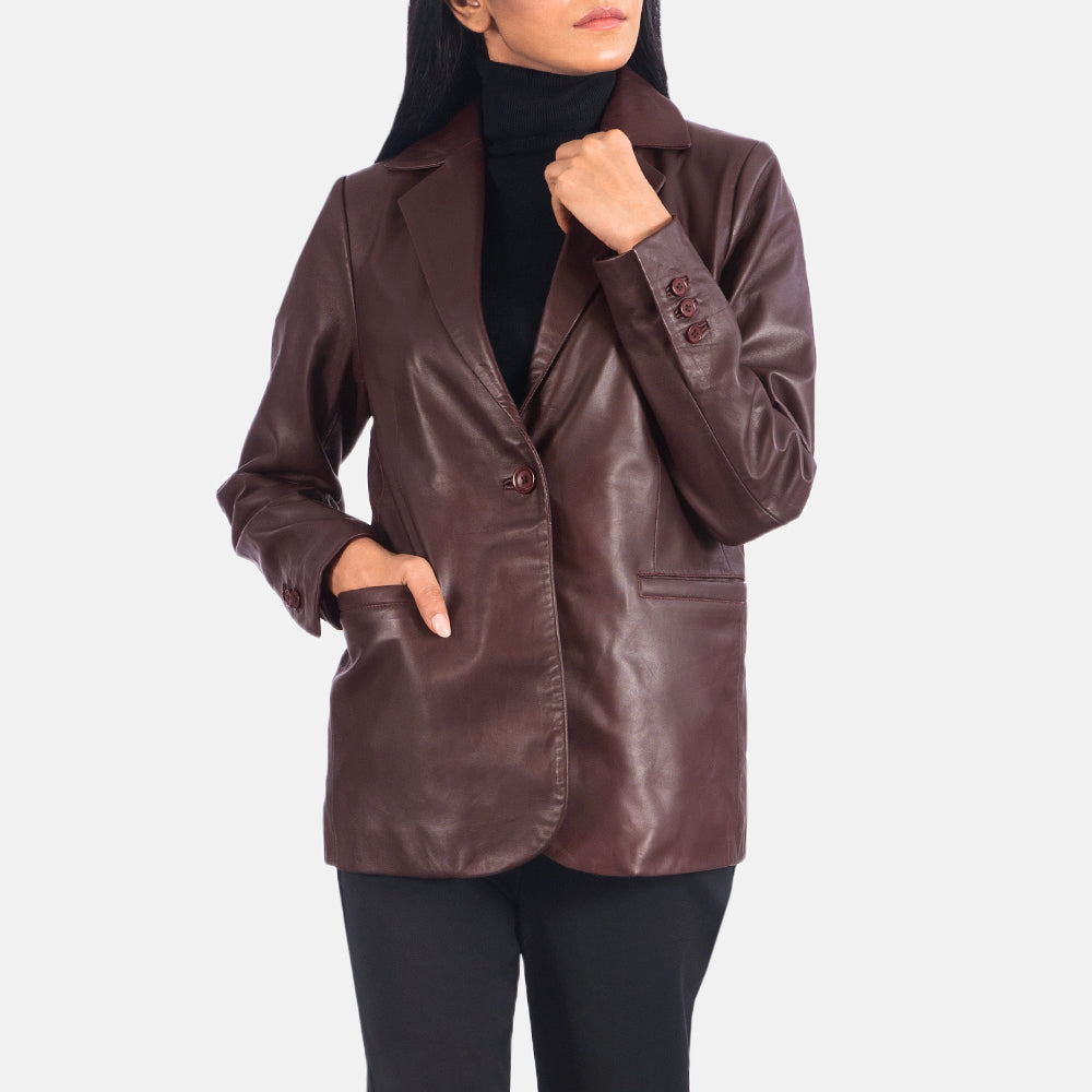 Norma Lederblazer für Damen – Zusätzliche Produktansicht 4