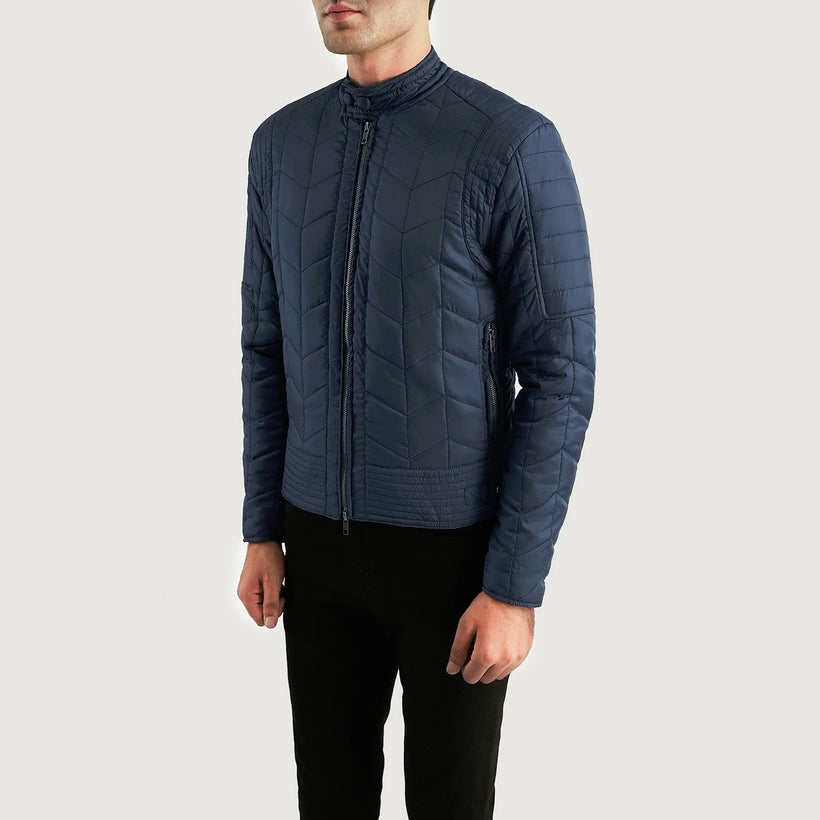 Nyle Gesteppt Windbreaker Lederjacke für Herren