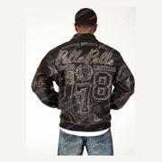 
Encrusted Varsity Lederjacke für Damen