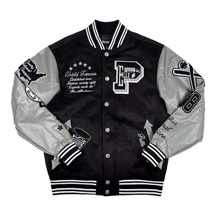 World Famous Varsity Lederjacke für Damen