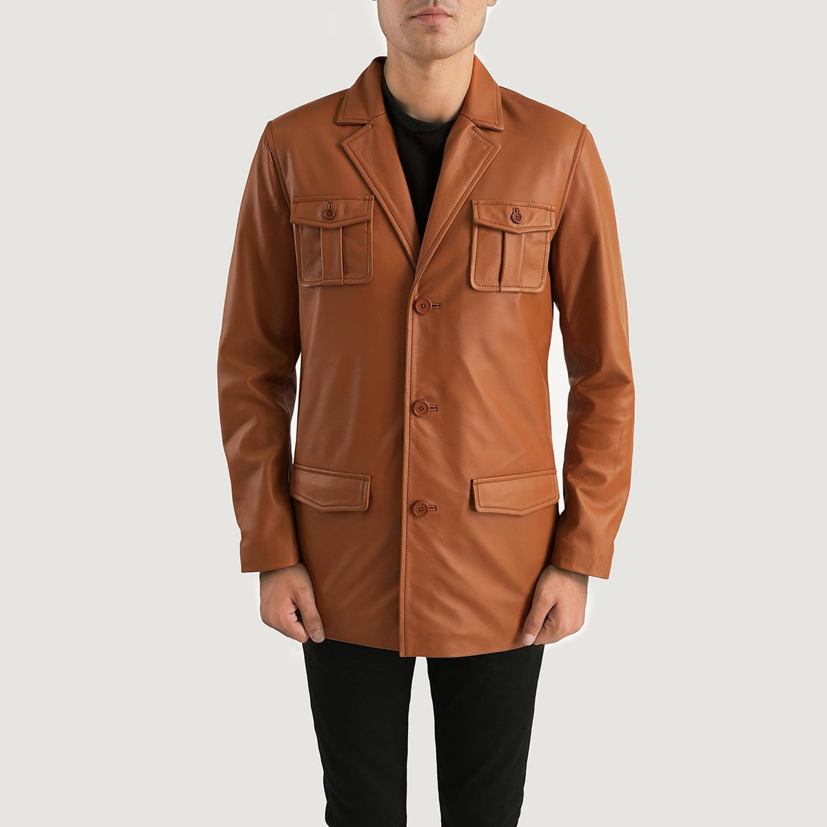 Ray Cutler Lederjacke für Herren – Zusätzliche Produktansicht 1