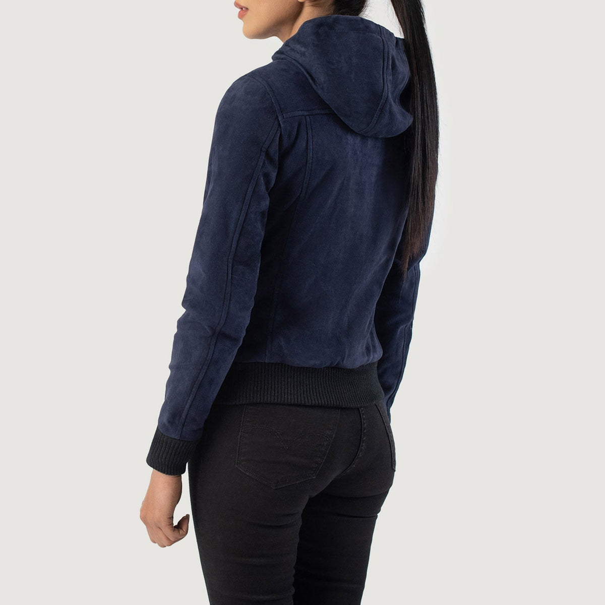 
Rebella Hooded Leder-Bomberjacke für Damen – alternate product view 5