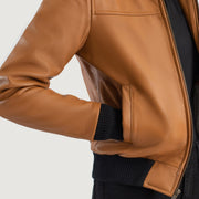 
Rebella Hooded Leder-Bomberjacke für Damen – alternate product view 6