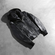 Roslyn Hooded Leder-Bomberjacke für Damen – Zusätzliche Produktansicht 7