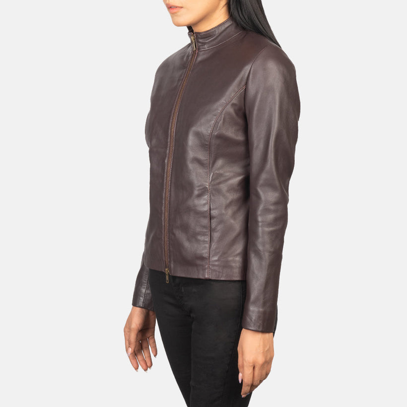 Rumella Leder-Bikerjacke für Damen