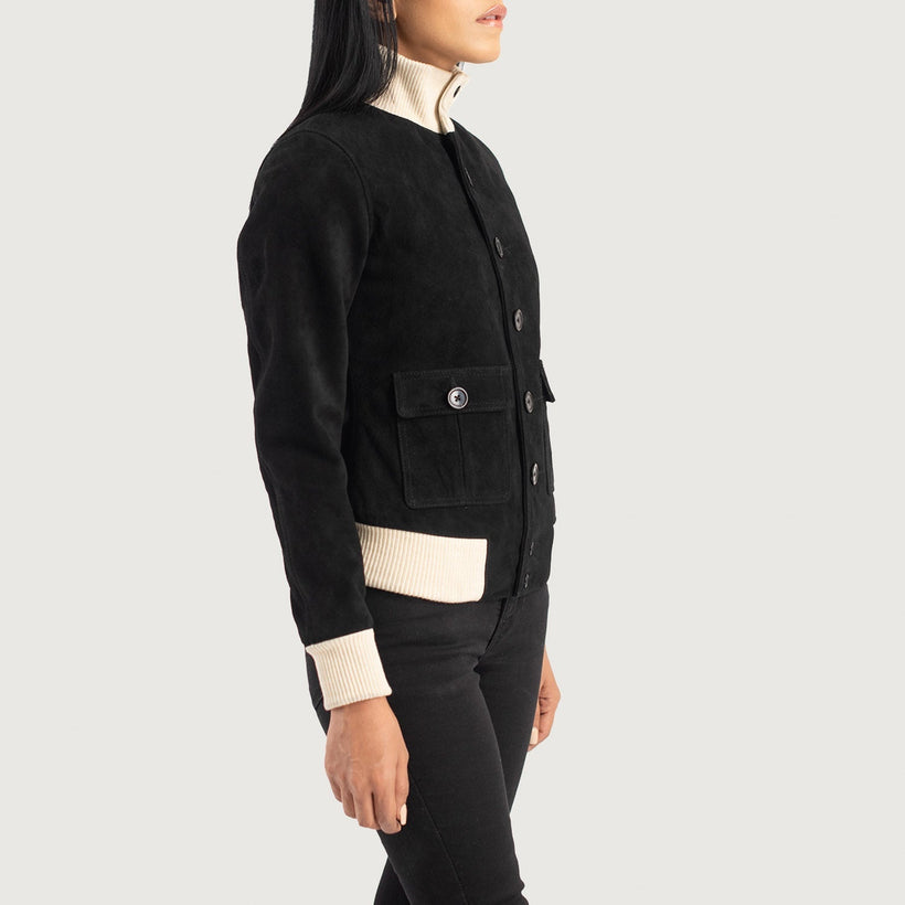 Sasha A1 Leder-Bomberjacke für Damen