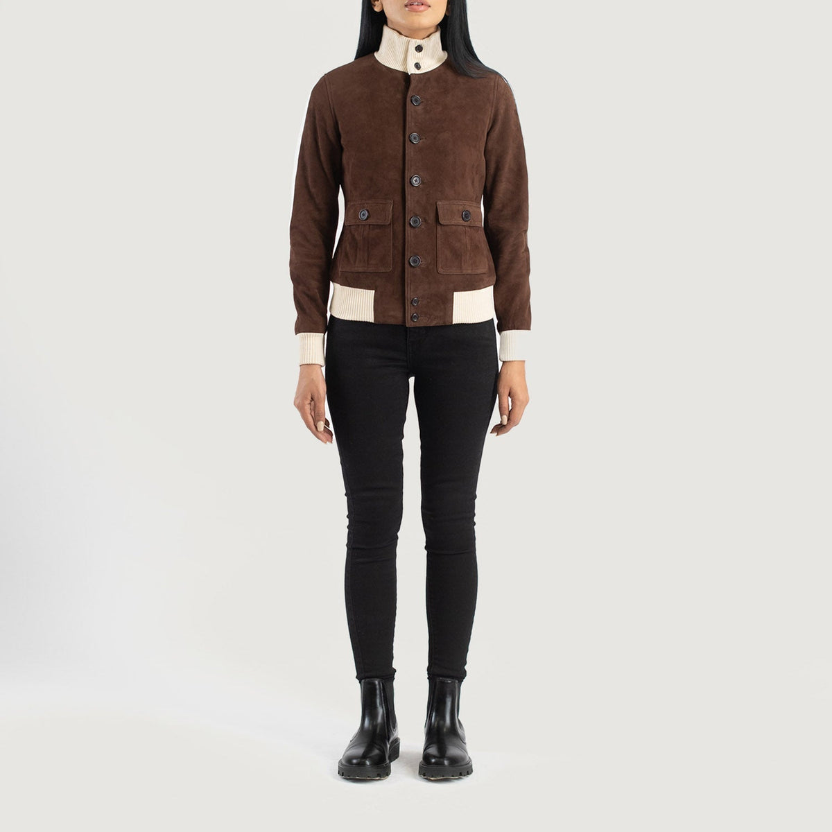 
Sasha A1 Leder-Bomberjacke für Damen – alternate product view 3