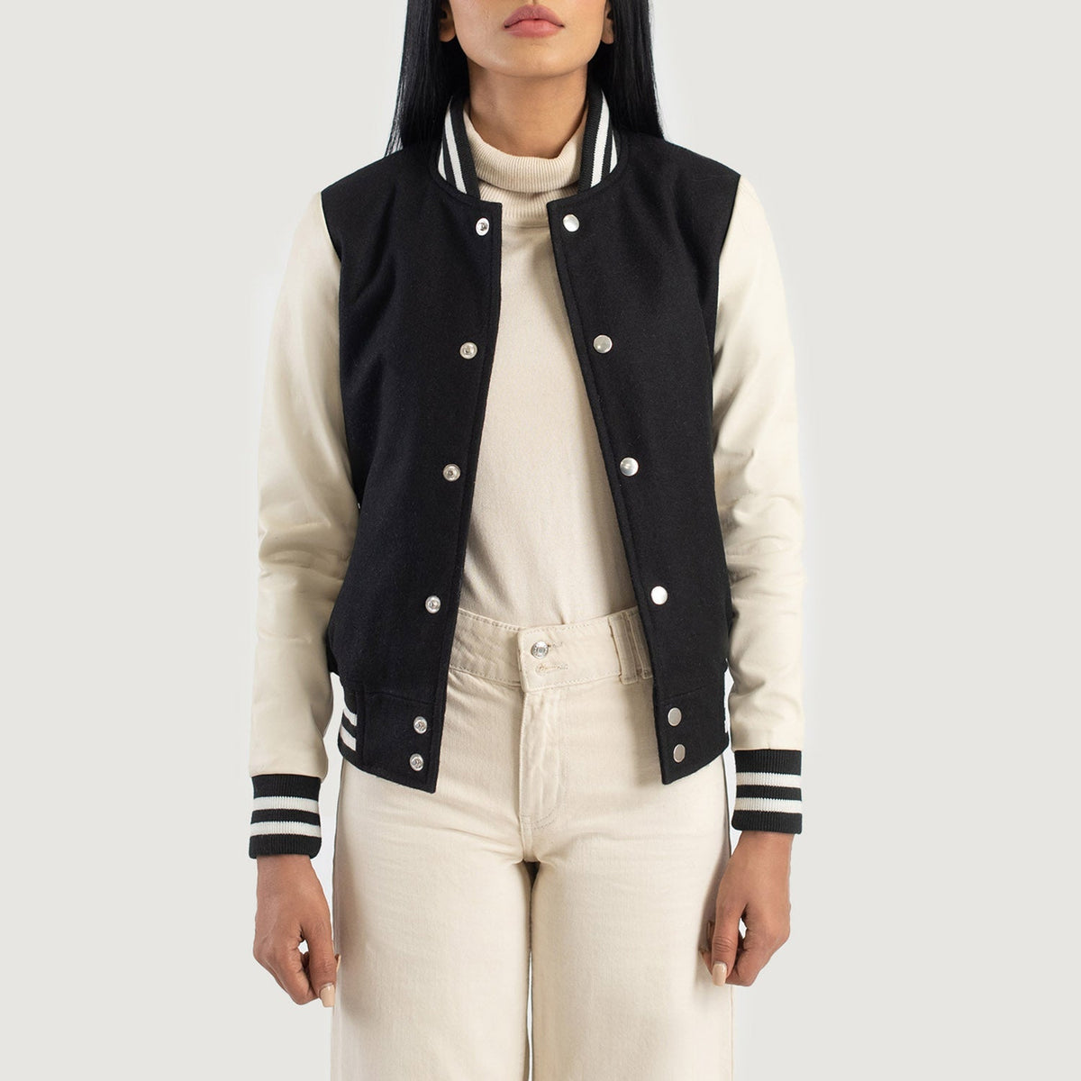 Savant Varsity Lederjacke für Damen – Zusätzliche Produktansicht 1