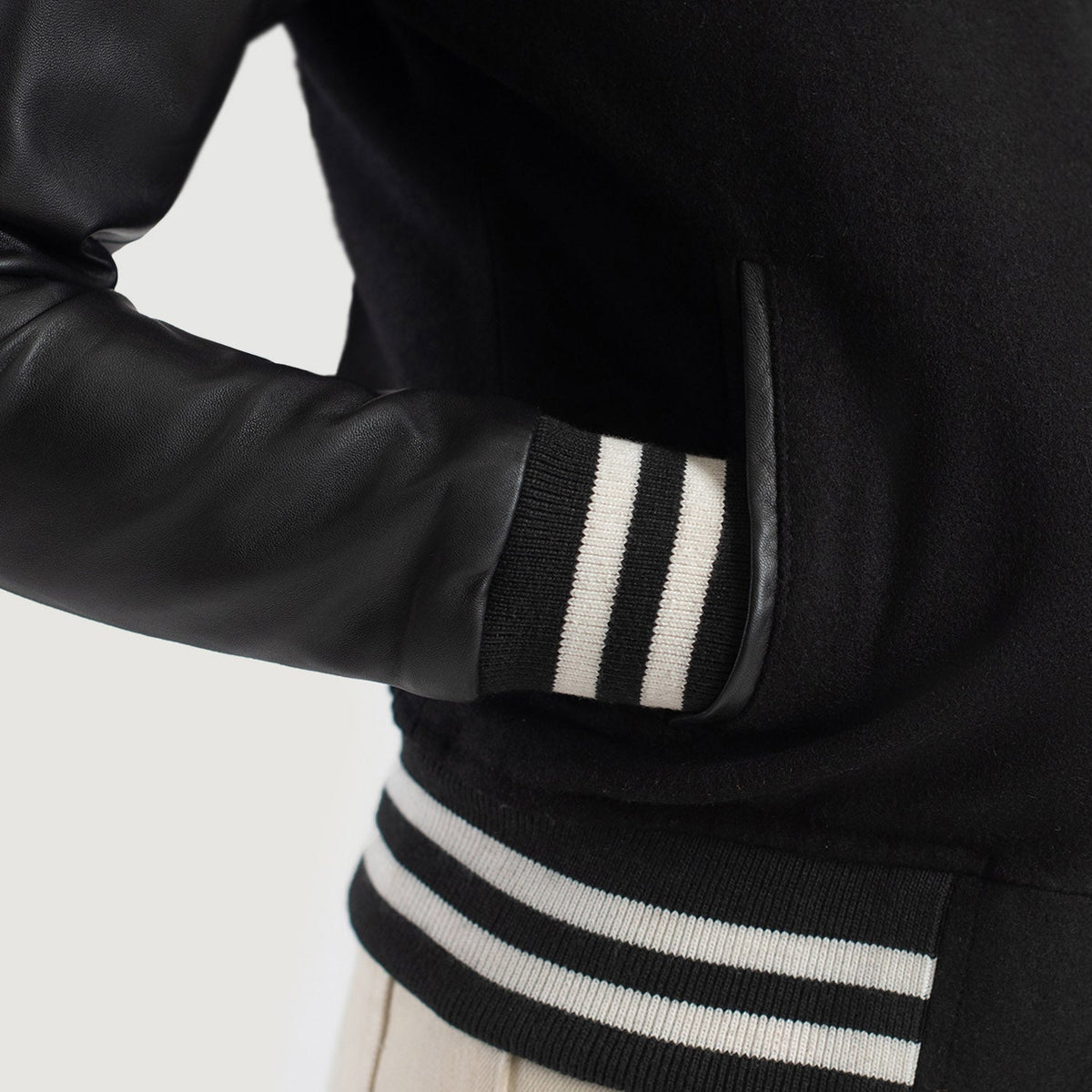 Savant Varsity Lederjacke für Damen – Zusätzliche Produktansicht 6