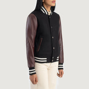 Savant Varsity Lederjacke für Damen – Zusätzliche Produktansicht 2