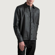 Black Sheepskin leather Jacket - Rückansicht mit passgenauen Schultern &amp; sauberem Saum
