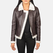 Sherilyn B-3 Schwarz Leder-Bomberjacke für Damen – Zusätzliche Produktansicht 1