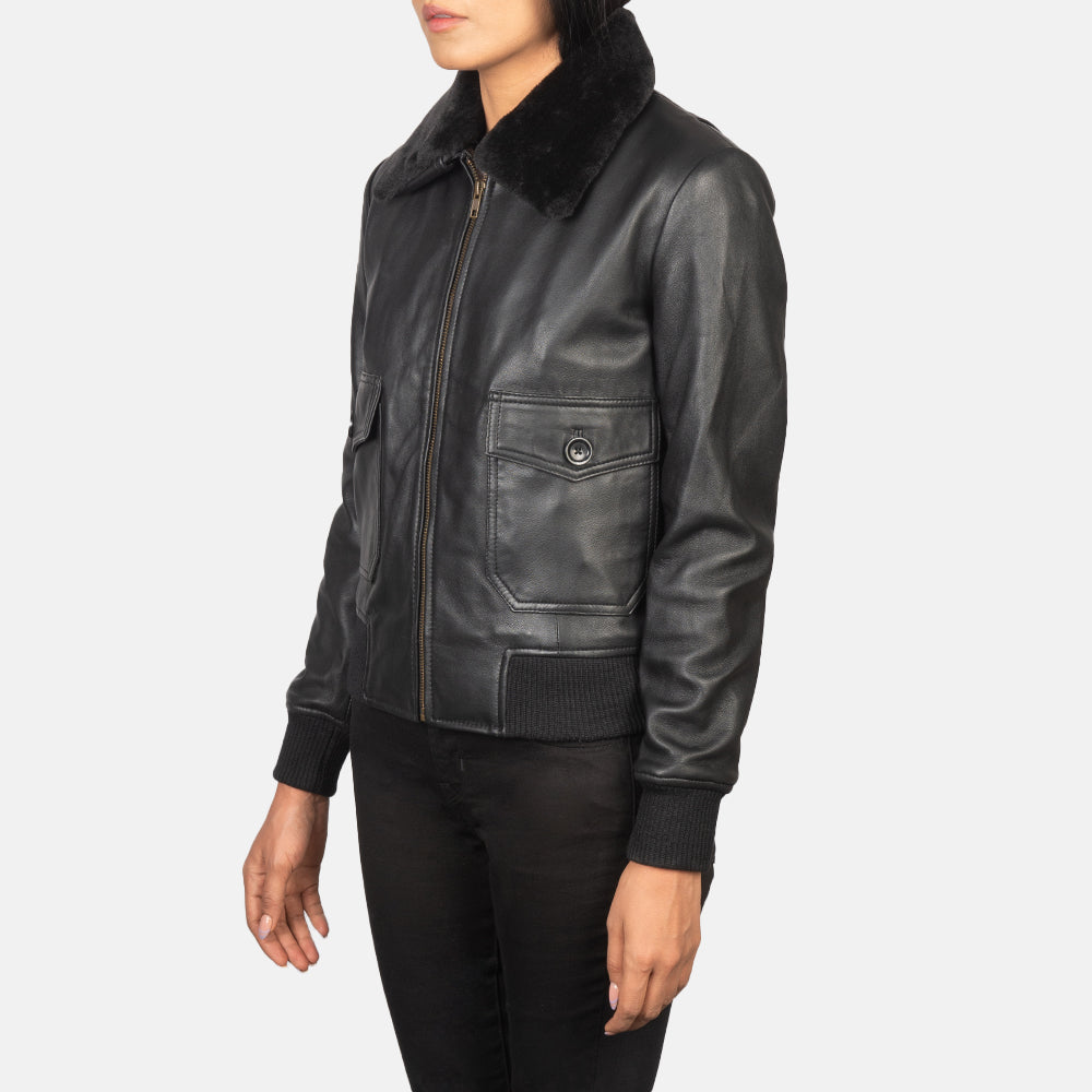 Stella G-1 Leder-Bomberjacke für Damen – Zusätzliche Produktansicht 2