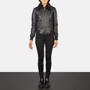 Stella G-1 Leder-Bomberjacke für Damen – Zusätzliche Produktansicht 3
