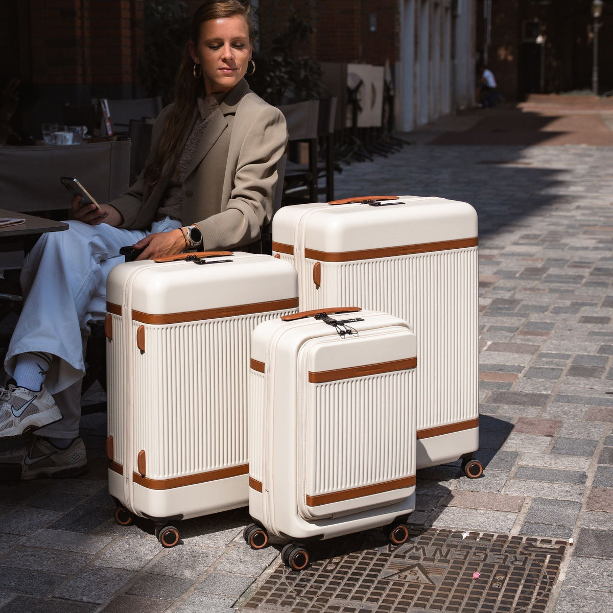 Suitcase Set Front Pocket Zuna für Damen – Zusätzliche Produktansicht 2