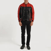 
Terrance Schwarz Varsity Lederjacke für Herren – alternate product view 5