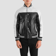 
Terrance Schwarz Varsity Lederjacke für Herren – alternate product view 4