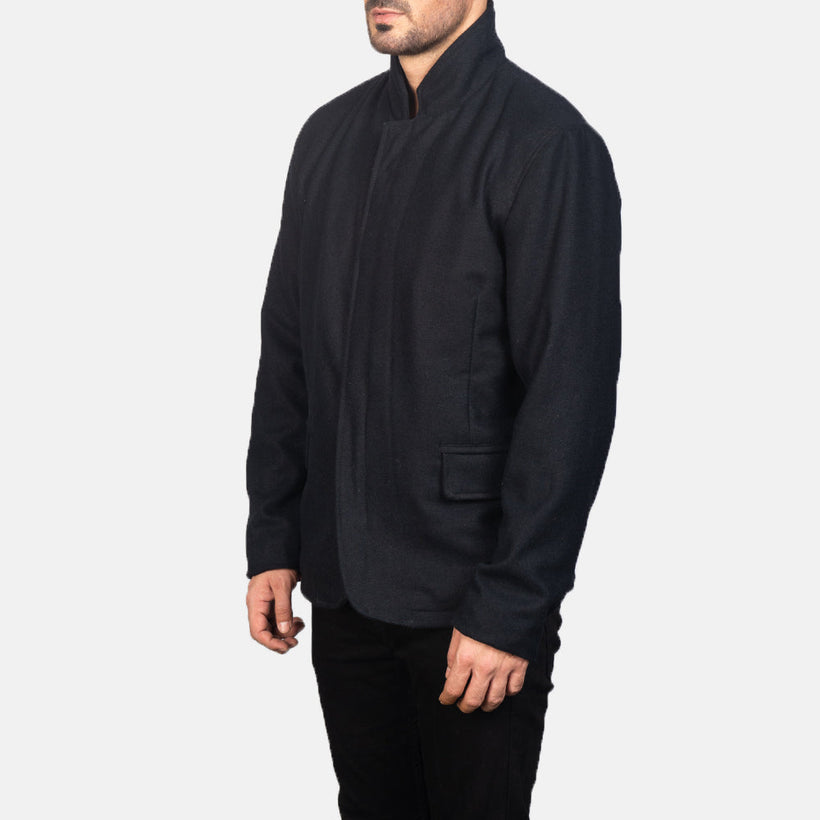 Thomas Schwarz Wool Lederjacke für Herren