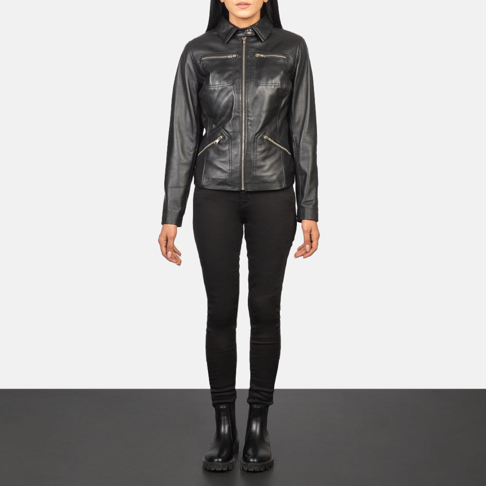Tomachi Rot Lederjacke für Damen – Zusätzliche Produktansicht 3