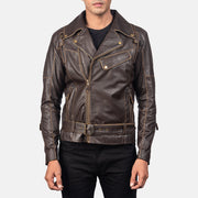Vincent Schwarz Leder-Bikerjacke für Herren – Zusätzliche Produktansicht 3
