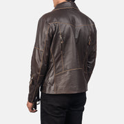 Vincent Schwarz Leder-Bikerjacke für Herren – Zusätzliche Produktansicht 5