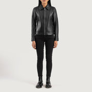 Vixen Classic Collar Lederjacke für Damen – Zusätzliche Produktansicht 3