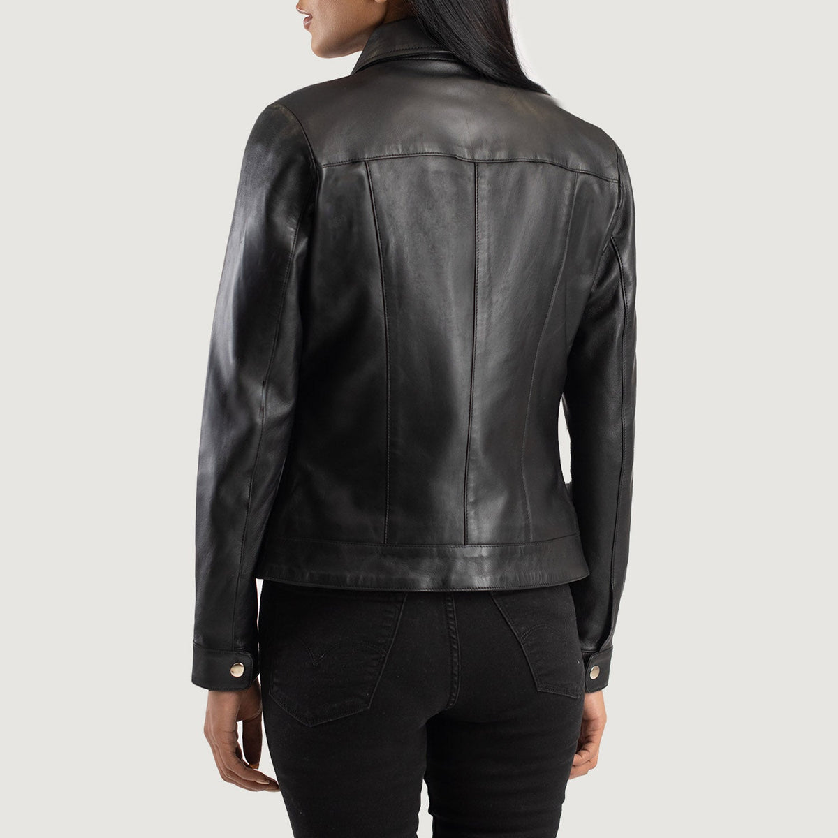 Vixen Classic Collar Lederjacke für Damen – Zusätzliche Produktansicht 5