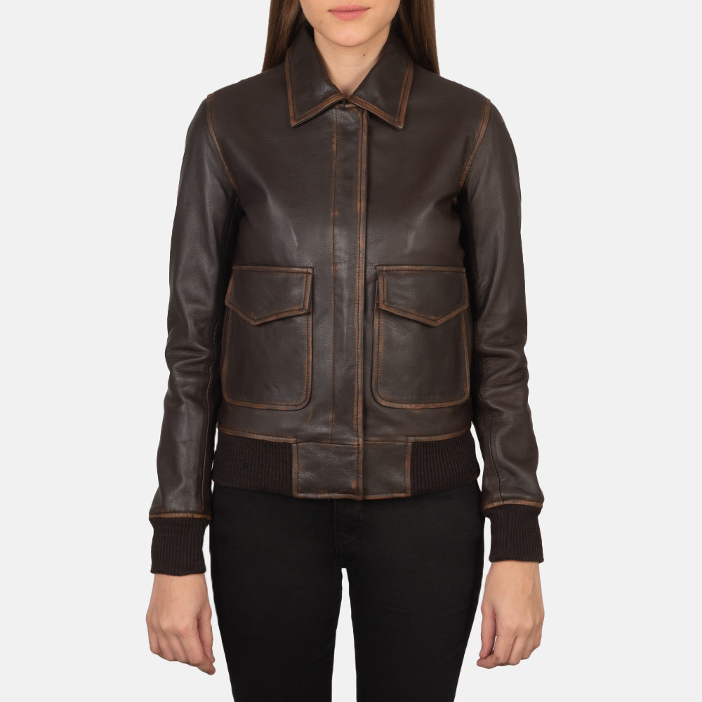 
Westa A-2 Leder-Bomberjacke für Damen – alternate product view 5
