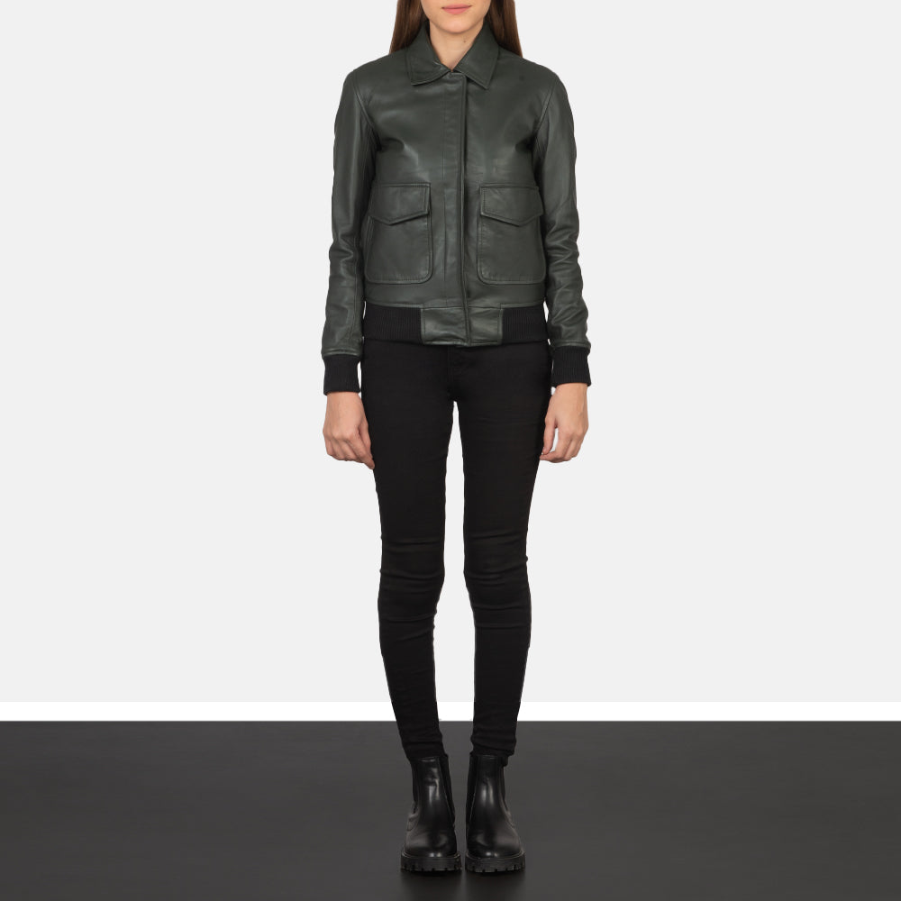 
Westa A-2 Leder-Bomberjacke für Damen – alternate product view 3